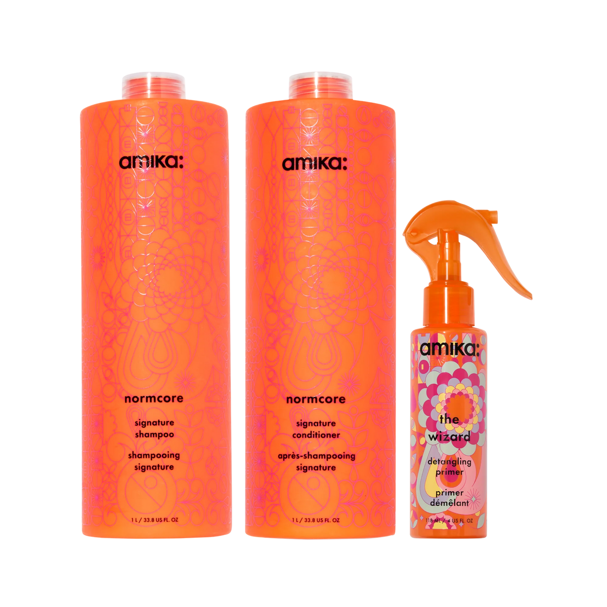 super-sized signature set | normcore nourishing shampoo + conditioner + the wizard detangling primer