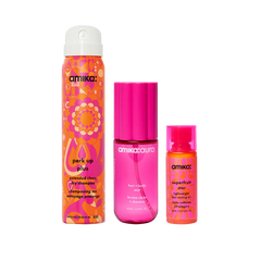 refresh, prep + mist set |  amika:aura hair + body mist, perk up plus dry shampoo, superfruit star styling oil