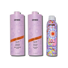 super-sized iconic volume bundle | big hit volumizing shampoo + conditioner + rising star volumizing spray